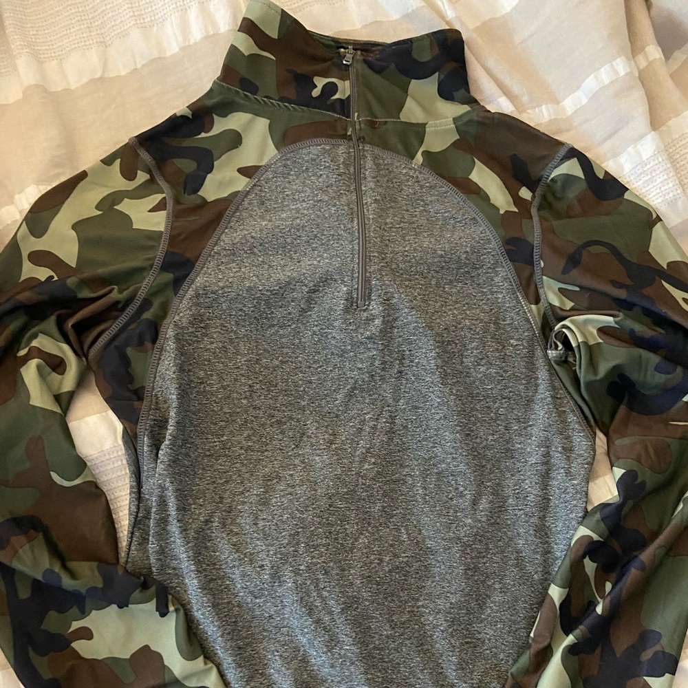 Camo workout quarter zip